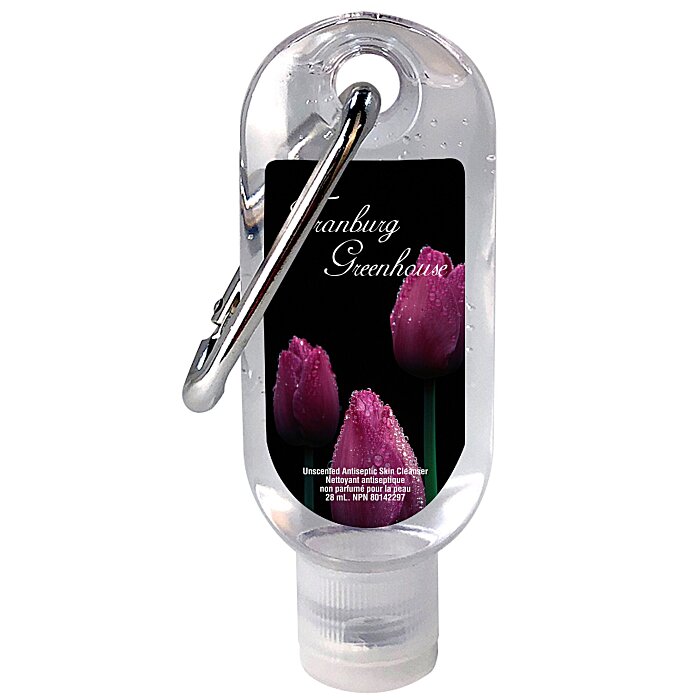 Custom Hand Sanitizer with Carabiner - 1.9 oz